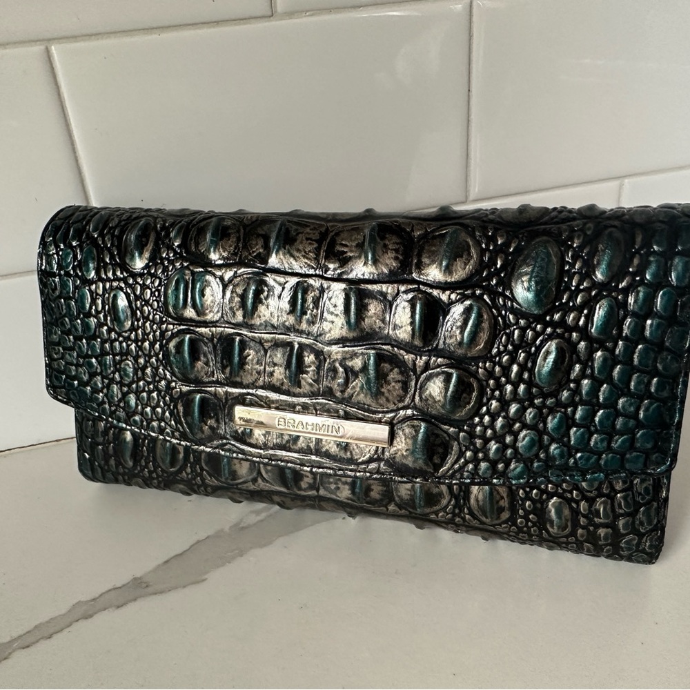 Brahmin Agate checkbook Melbourne genuine leather